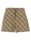 Burberry Check Bermuda And Short Multicolor In Multicolor