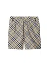 Burberry Beige Check Shorts In Neutrals