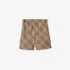 Burberry Vintage Check-print Drawstring Shorts In Sand
