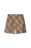 Burberry Vintage Check-print Drawstring Shorts In Sand