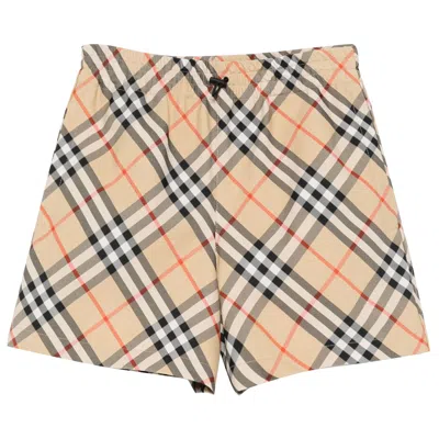 Pre-owned Burberry Check Shorts 'sand' | Tan | Women's Size 2