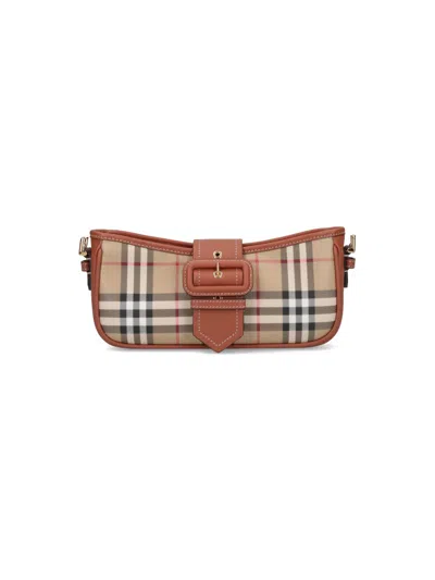 Burberry 'check' Shoulder Bag In Brown