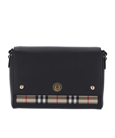 Burberry Flap Shoulder Bag In Black