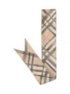 Burberry Signature Pattern Rectangular Lightweight Soft Scarf In Brown