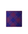 Burberry Check Silk Blend Scarf In Purple