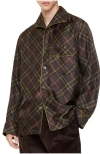 Burberry Check Silk Pyjama Shirt In Brown