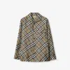Burberry Check-pattern Silk Pyjama Shirt In Multi