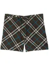 Burberry Check Silk Pyjama Shorts In Brown