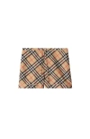 Burberry Printed Silk Shorts In Sand