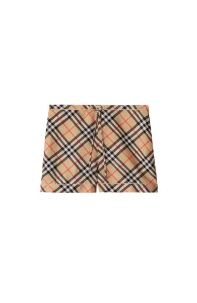 Burberry Sand Beige Shorts In Sand Ip Check