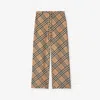 Burberry Nova Check Silk Pyjama Trousers In Sand