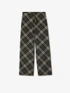 Burberry Check Silk Pyjama Trousers In Snug