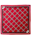 Burberry Medium Check Ekd Stamp Square Silk Twill Scarf In Pink