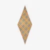 Burberry Checked Pleated Silk Chiffon Scarf In Brown