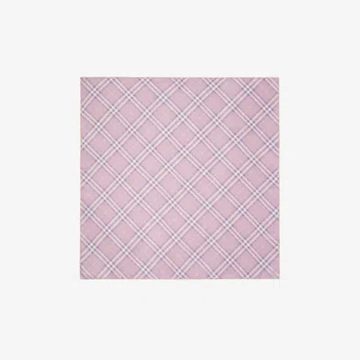 Burberry Check Silk Scarf In Dawn