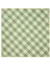 Burberry Check Silk Scarf In Green