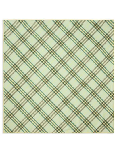 Burberry Check Silk Scarf In Breeze