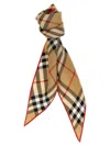 Burberry Check Silk Scarf In Multi