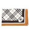 Burberry Check Silk Scarf In Multicolor