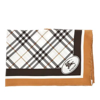 Burberry Check Silk Scarf In Multicolor