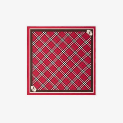 Burberry Check Silk Scarf In Post