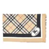 Burberry Check Silk Scarf In Gold