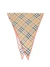 Burberry Check Silk Scarf Scarves And Foulards Multicolor In Multi