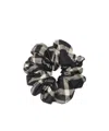 Burberry Check Silk Scrunchie In Black/calico
