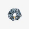 Burberry Check Silk Scrunchie In Blue