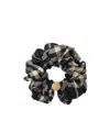 Burberry Silk Scrunchie With Check In Brown