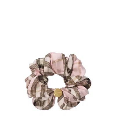 BURBERRY CHECK SILK SCRUNCHIE