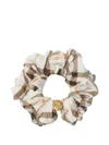 Burberry Silk Scrunchie With Check In Multi