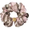 Burberry Check Silk Scrunchie In Pink
