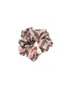 Burberry Silk Scrunchie With Check In Pink