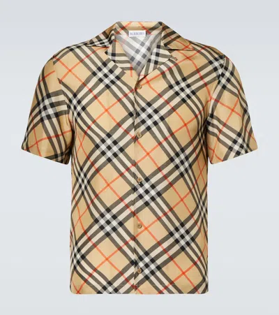 BURBERRY CHECK SILK SHIRT