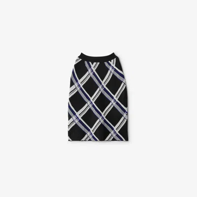 Burberry Checked Silk Skirt In Black