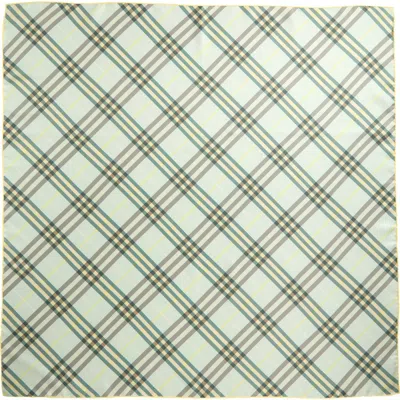 Burberry Check Silk Square Scarf In Breeze