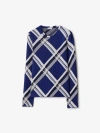 Burberry Checked Silk Jumper In Knight