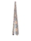 Burberry Check Silk Tie In Gray
