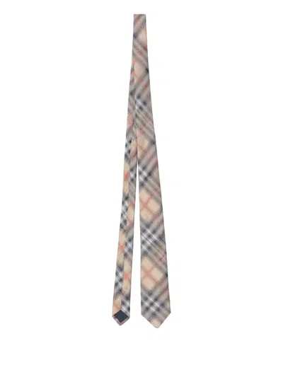 Burberry Check Silk Tie Accessories In Multi