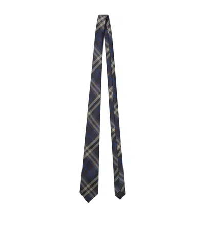 BURBERRY CHECK SILK TIE