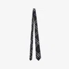 Burberry Check Silk Tie In Charcoal