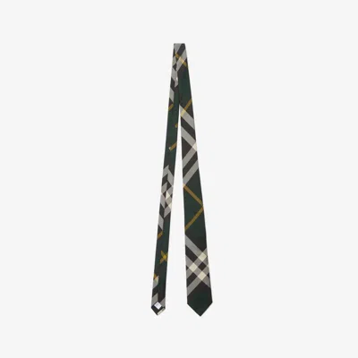 Burberry Check Silk Tie In Ivy