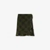 Burberry Ruffle Detail Check Patterned Skirt In Oil