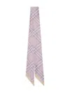 Burberry Check Skinny Scarf In Pink