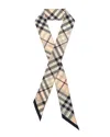 Burberry Check Skinny Silk Scarf