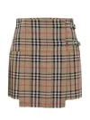 Burberry Vintage Check Wool Kilt In Multi