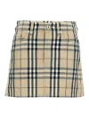 Burberry Check Denim M In Beige