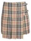 Burberry Vintage Check Wool Kilt In Multi