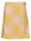 Burberry Checked A-line Mini Skirt In Multicolor